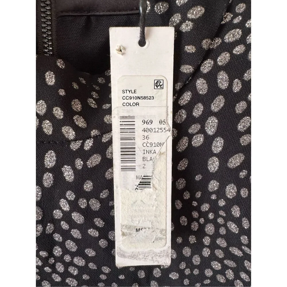 NWT Alice + Olivia Inka Strong-Shoulder Mockneck Dress Size 2 - Picture 4 of 12